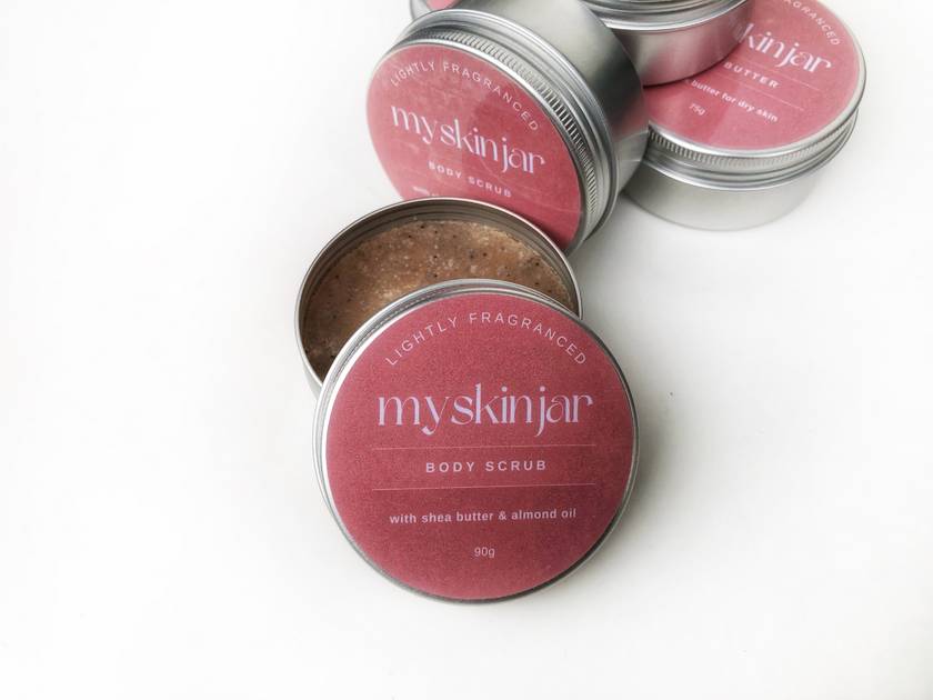 Travel Size Sugar Body Scrub with Shea Butter & Almond Oil (90g)